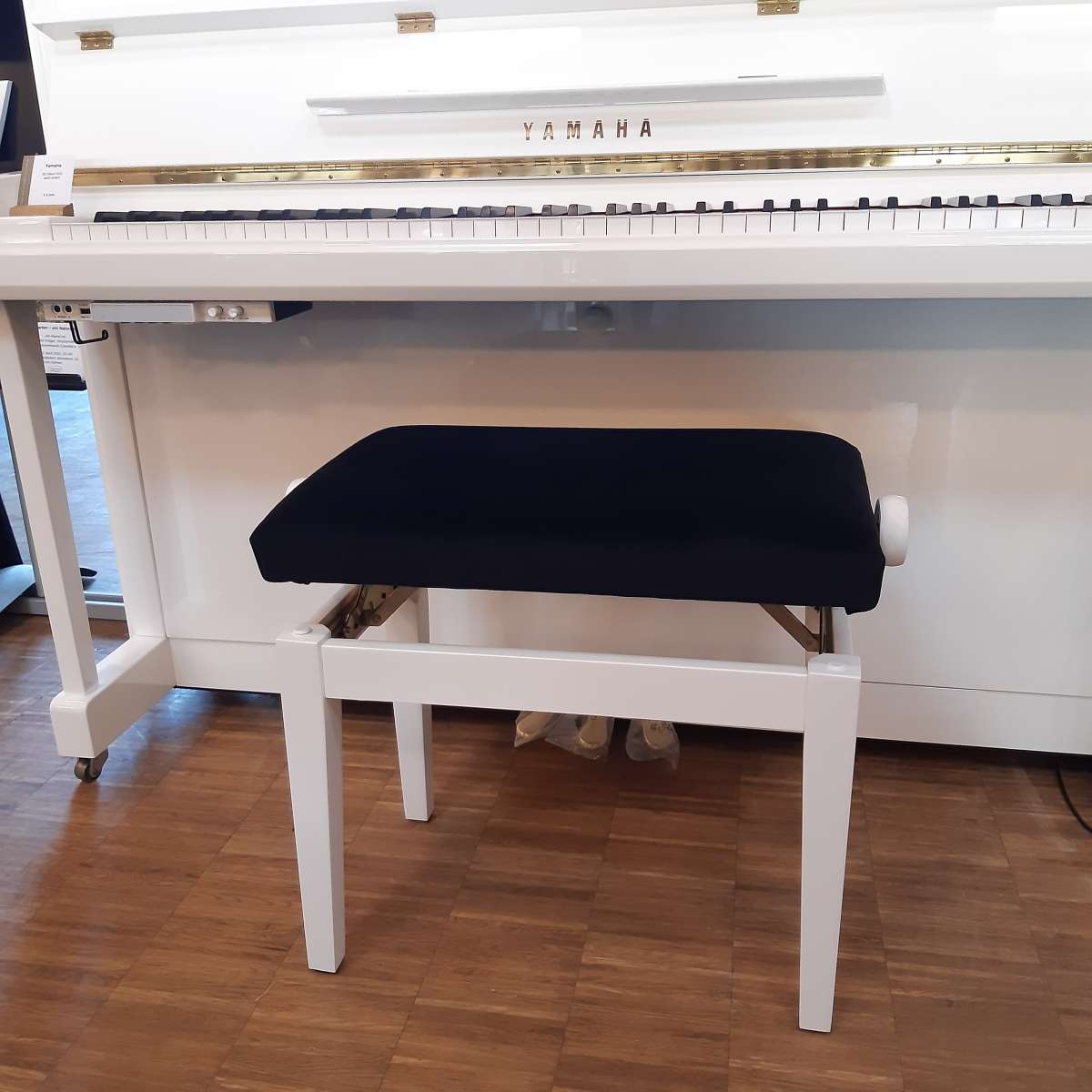 Klavierbank Meyne Weiß Velours